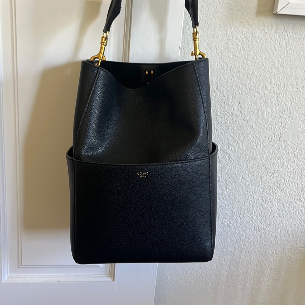 Celine Sangle Large Black
